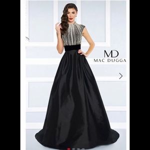 Black Mac Duggal ballgown